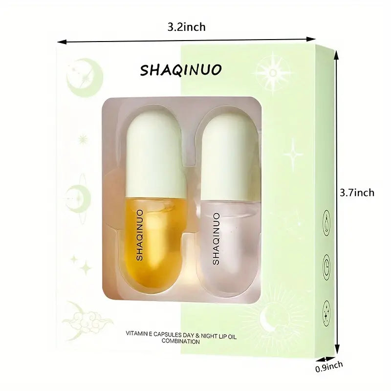 Lip Plumper + Lip Oil Set — Lip Serum Enhancer for Fuller, Hydrated Lips