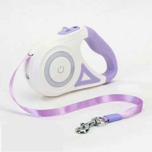 Automatic Retractable Dog Leash with LED