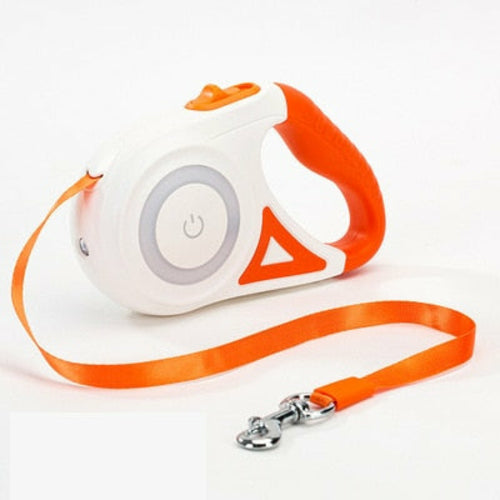 Automatic Retractable Dog Leash with LED