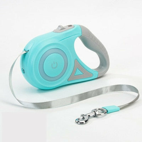 Automatic Retractable Dog Leash with LED