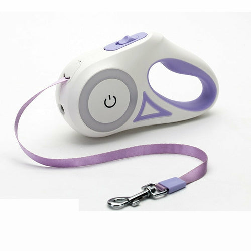 Automatic Retractable Dog Leash with LED